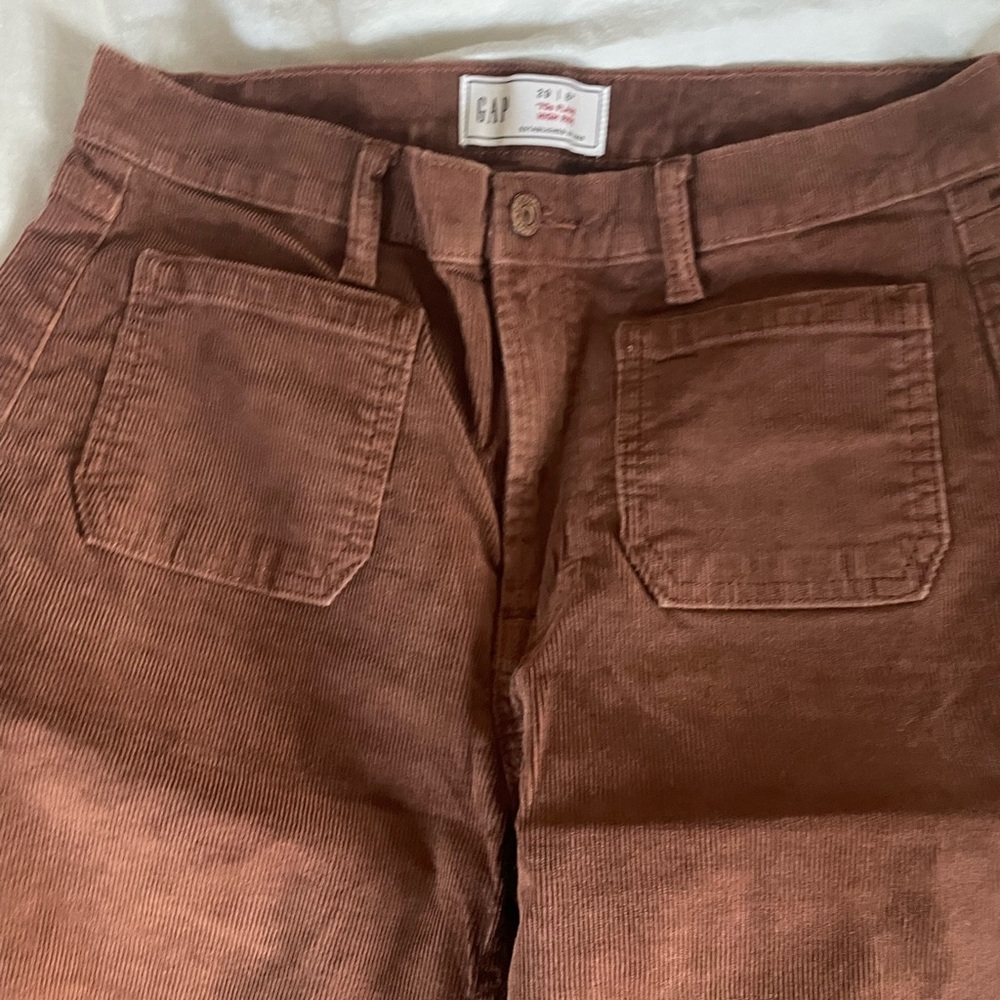 High Rise Flare 70s Cords Pants Petite Length - Picture 5 of 6